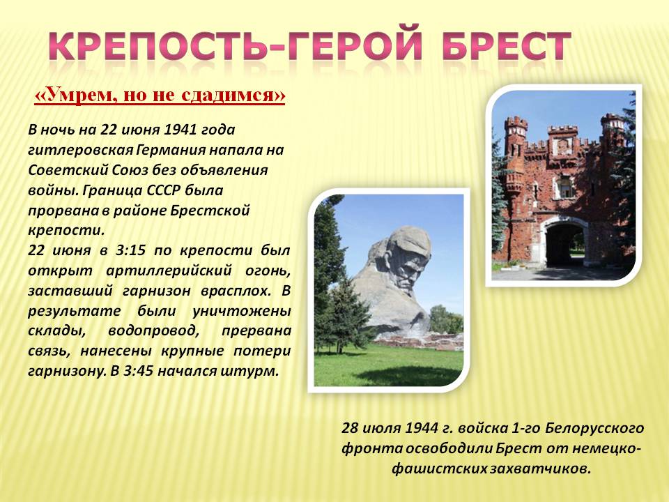 Значение Брестской крепости в истории Второй мировой войны