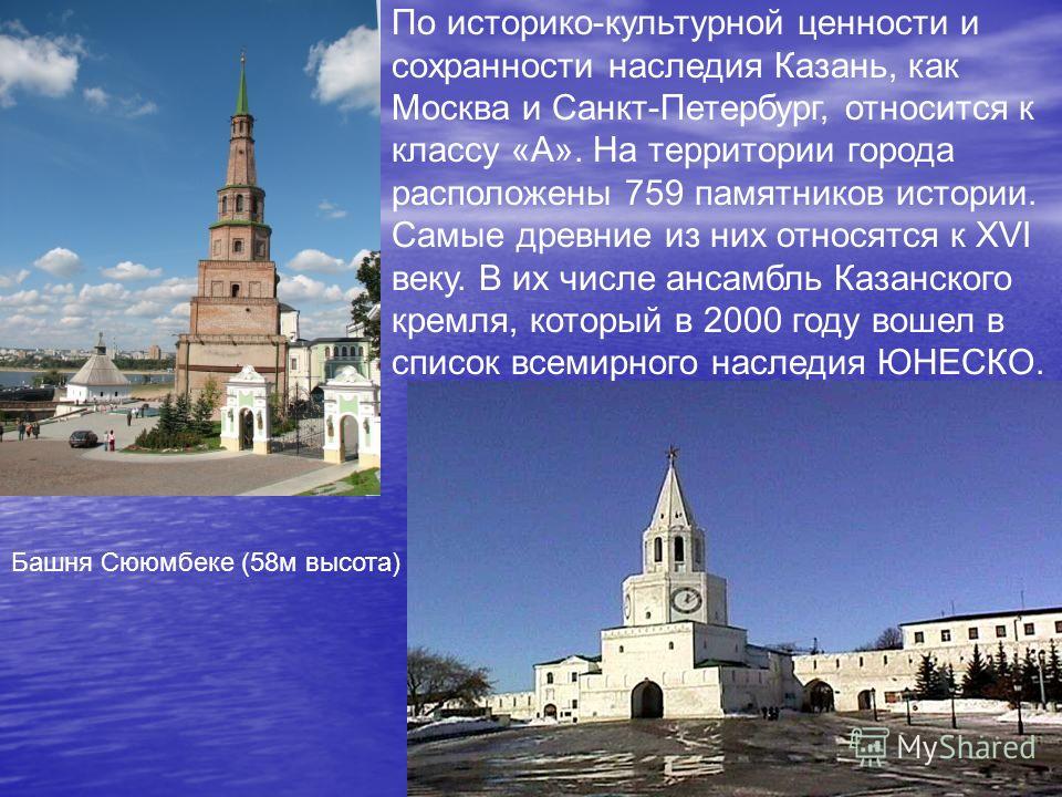 Архитектурные памятники в центре Казани