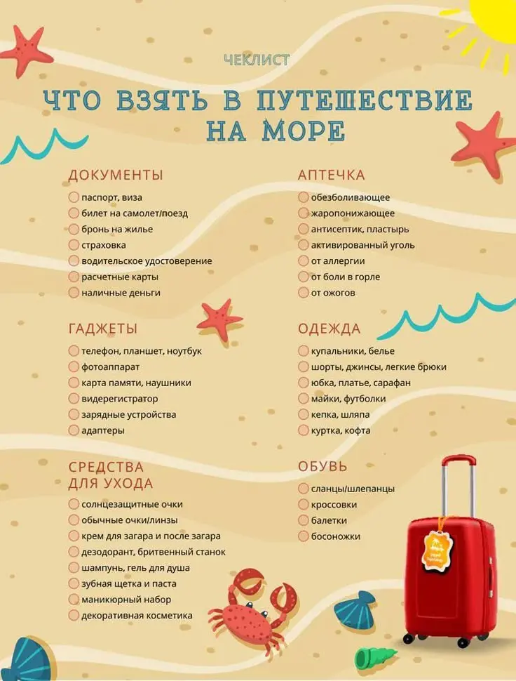 Основные вещи для комфортного отдыха на пляже